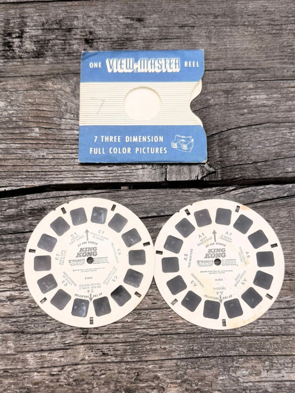Vintage 1976 View-Master KING KONG 2 Reel Set Discs A & C Only